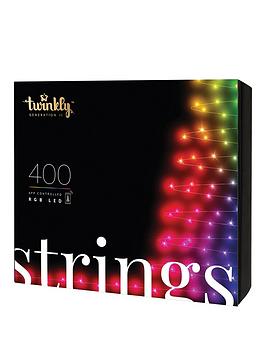 Product photograph of Twinkly Light String - Black Green from very.co.uk