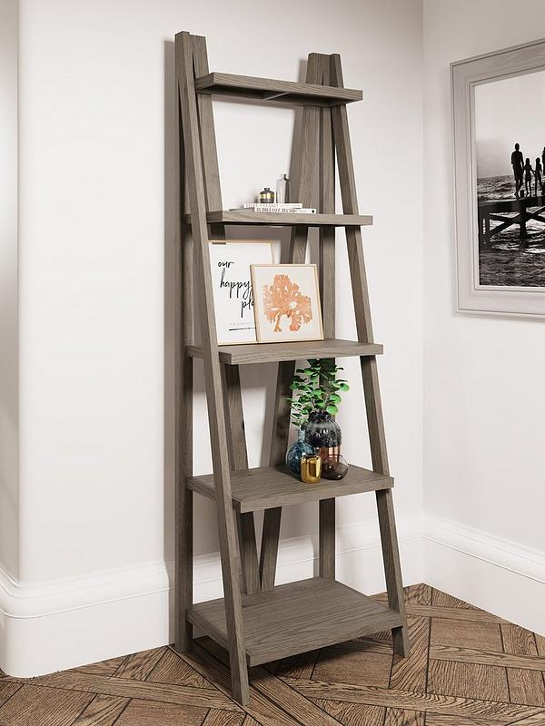 K Interiors Bauman Part Assembled Solid, Solid Wood Tall Narrow Bookcase