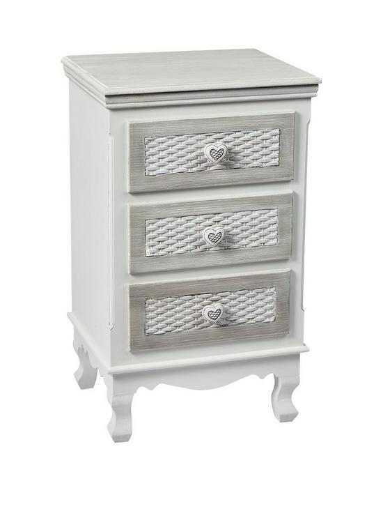 front image of lpd-furniture-brittany-3-drawer-bedside-table