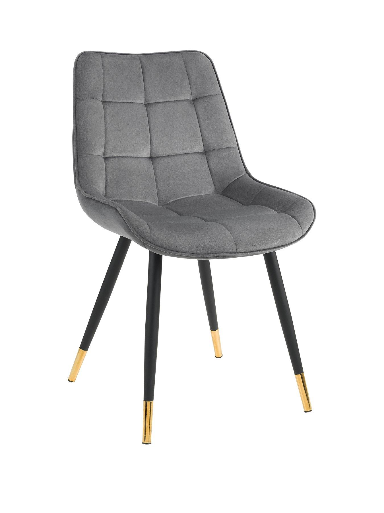 Image 3 of 5 of Julian Bowen Hadid Set of 2 Dining Chairs - Grey