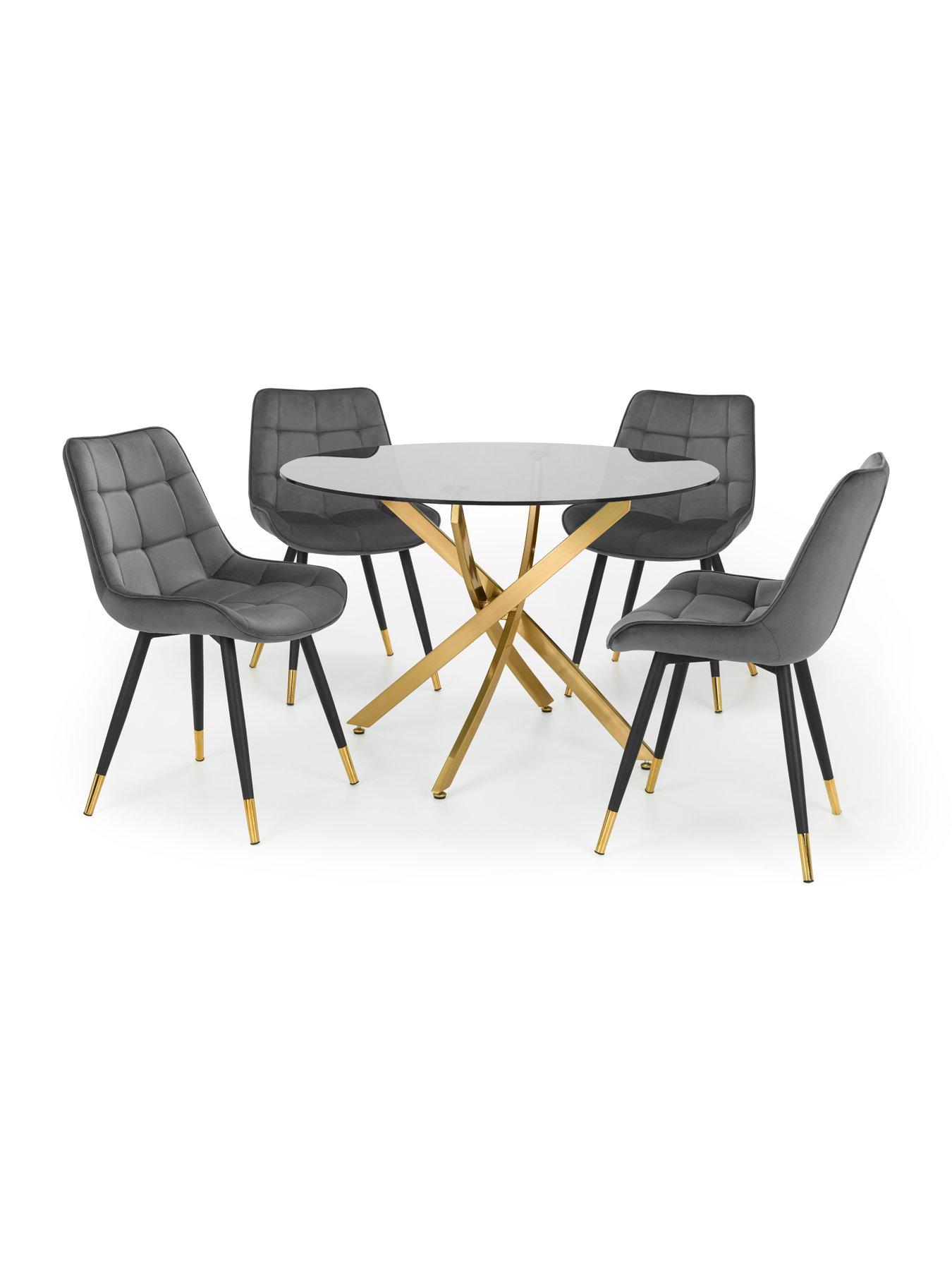 Image 4 of 5 of Julian Bowen Hadid Set of 2 Dining Chairs - Grey