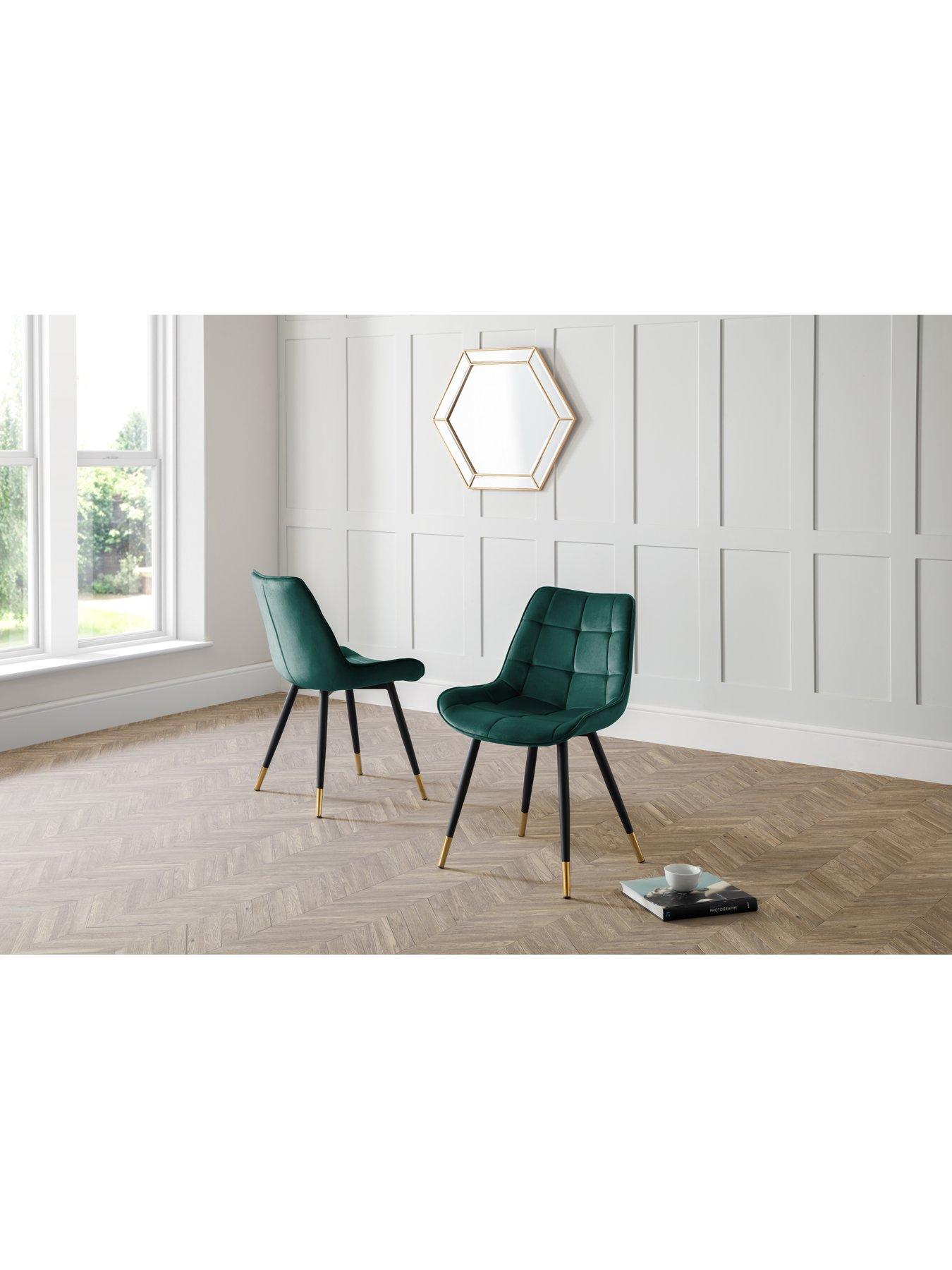 Image 1 of 5 of Julian Bowen Hadid Set of 2 Dining Chairs - Green