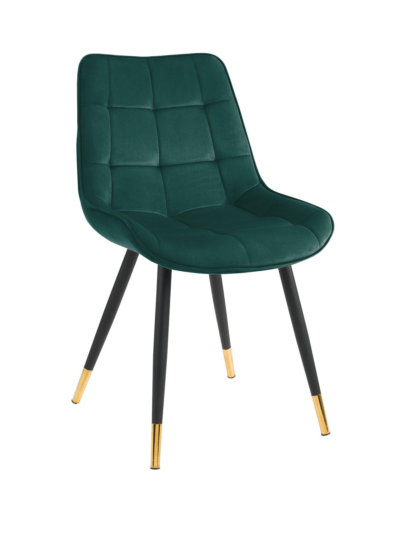 Image 3 of 5 of Julian Bowen Hadid Set of 2 Dining Chairs - Green