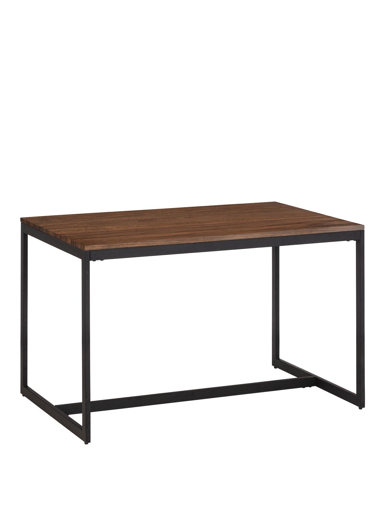 Image 2 of 3 of Julian Bowen Tribeca 120 cm Dining&nbsp;Table + 2 Tribeca&nbsp;Benches - Walnut