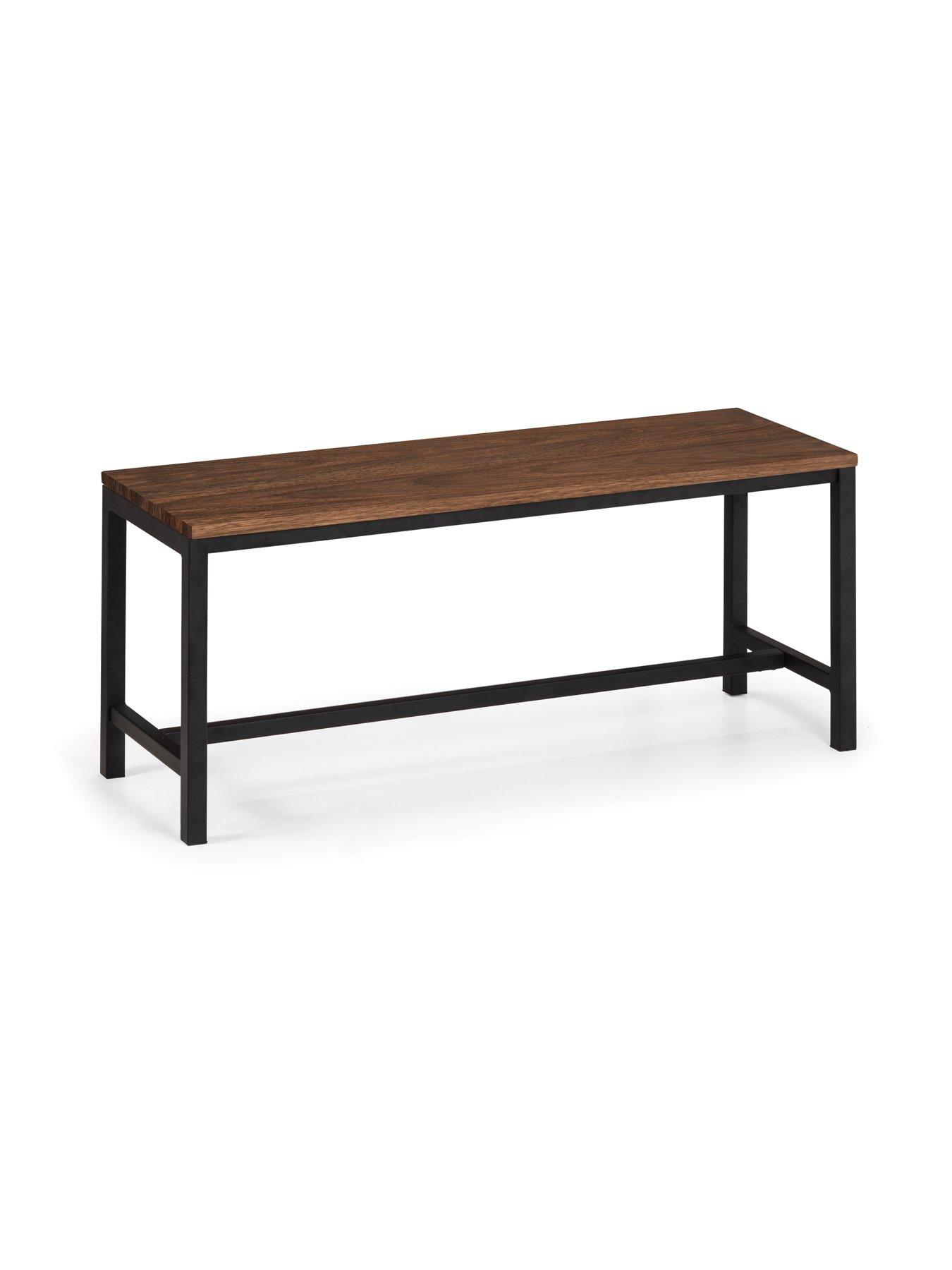 Image 3 of 3 of Julian Bowen Tribeca 120 cm Dining&nbsp;Table + 2 Tribeca&nbsp;Benches - Walnut