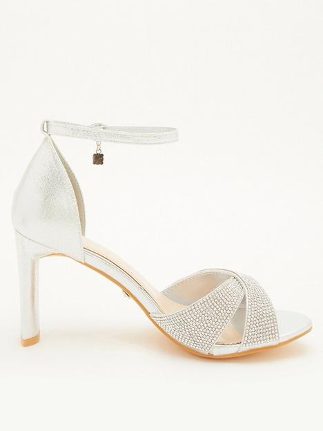 quiz-wide-fit-diamante-heeled-sandal