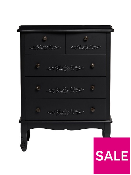 front image of lpd-furniture-antoinette-large-5-drawer-chest