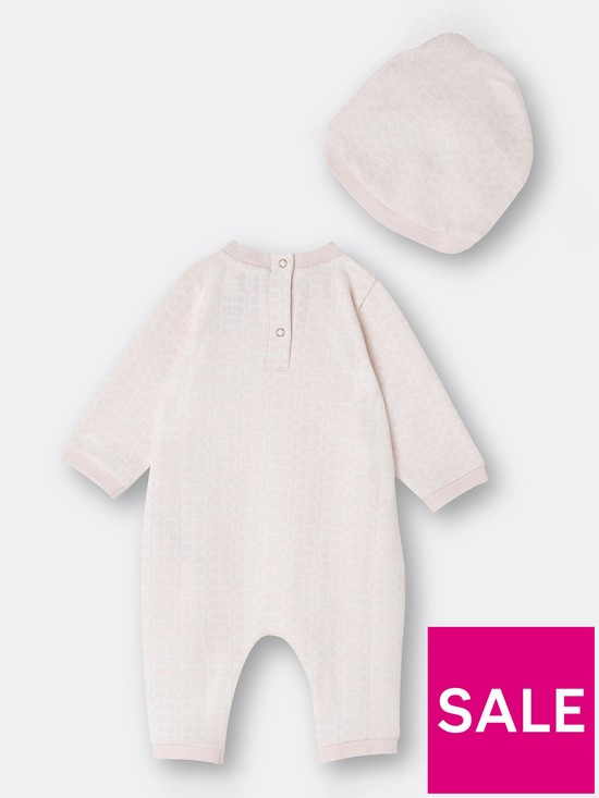 back image of river-island-baby-girls-rr-branded-romper-withnbsphat--nbsppink