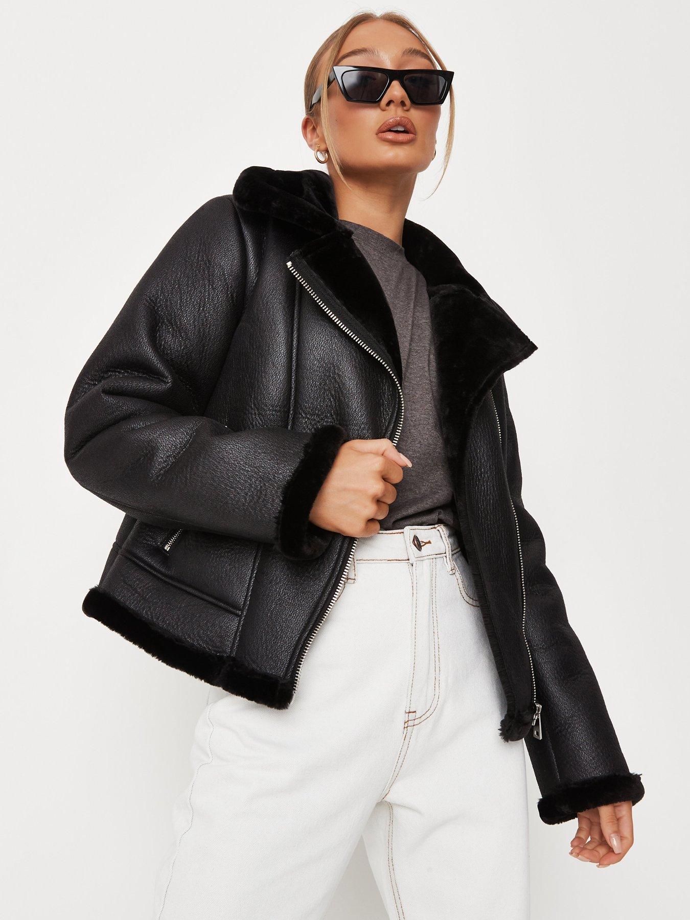fitted aviator jacket womens