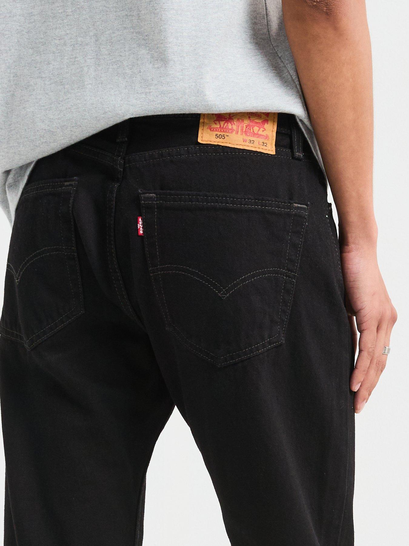 Levi's 505 Regular Fit Jeans Black 37743 Black Very