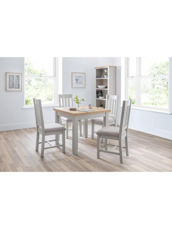 stillFront image of julian-bowen-richmond-90-180-cm-flip-top-extending-dining-table-4-chairs
