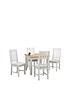  image of julian-bowen-richmond-90-180-cm-flip-top-extending-dining-table-4-chairs