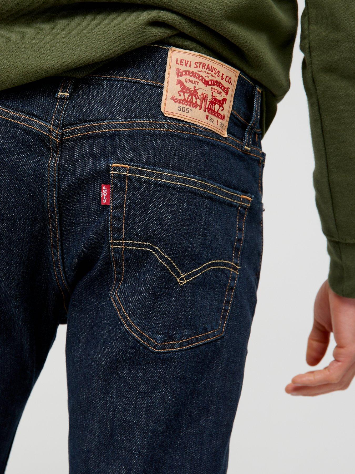 505 Regular Fit Jeans Dark Rinse Dark Blue