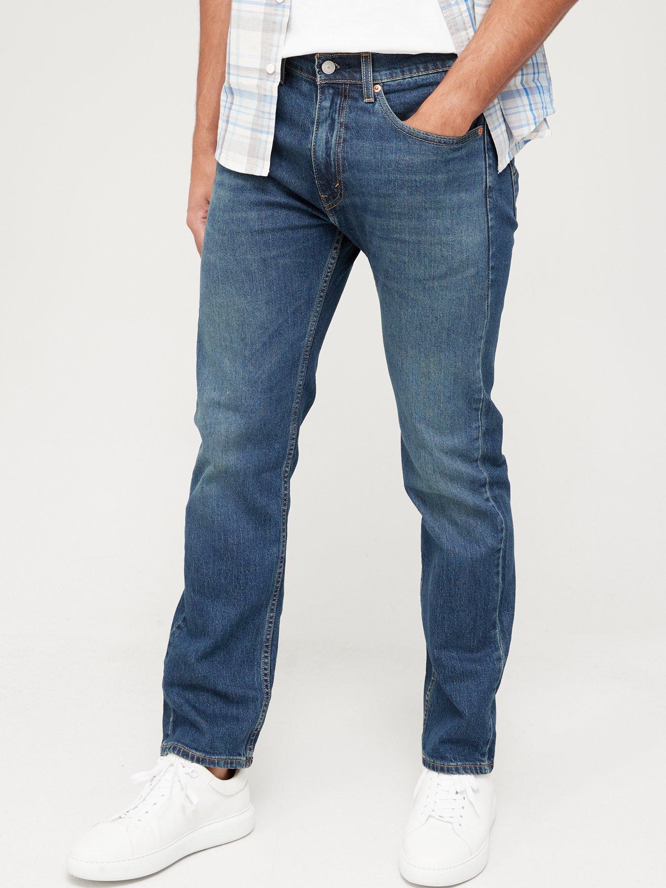 Levi's 505 Regular Fit Jeans - Sunset Down - Dark Blue, Dark Blue, Size 32, Inside Leg Regular, Men