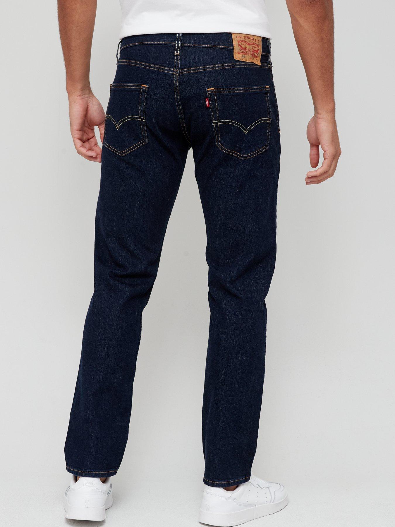 Levi's 502™ Tapered Fit Jeans - Ama Rinsey - Dark Blue | very.co.uk