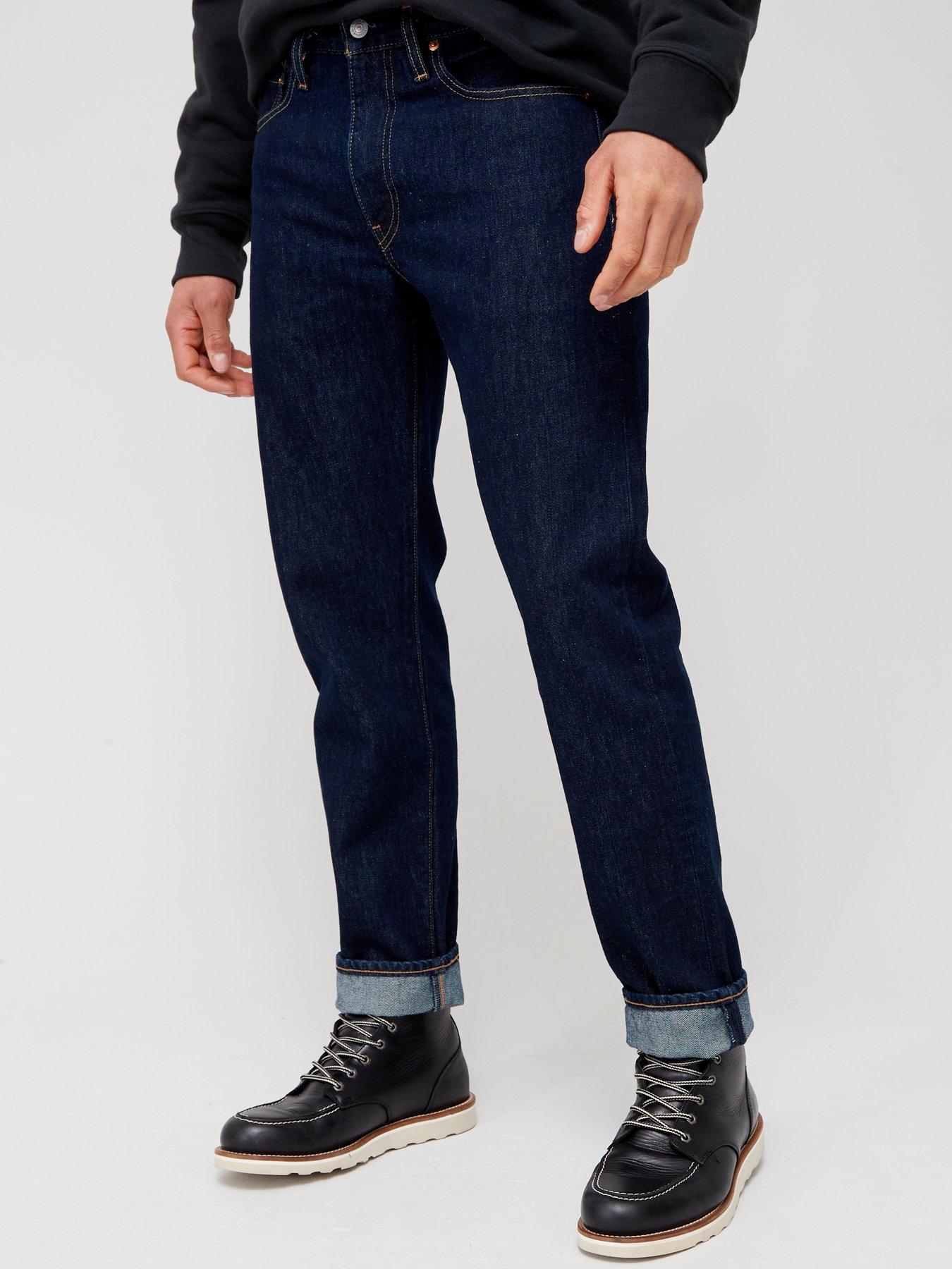 Levi's 502™ Regular Tapered Jeans - Mid Blue, Dark Indigo, Size 36, Inside Leg L=34 Inch, Men