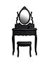  image of lpd-furniture-antoinette-dressing-table-stool-and-mirrornbspset