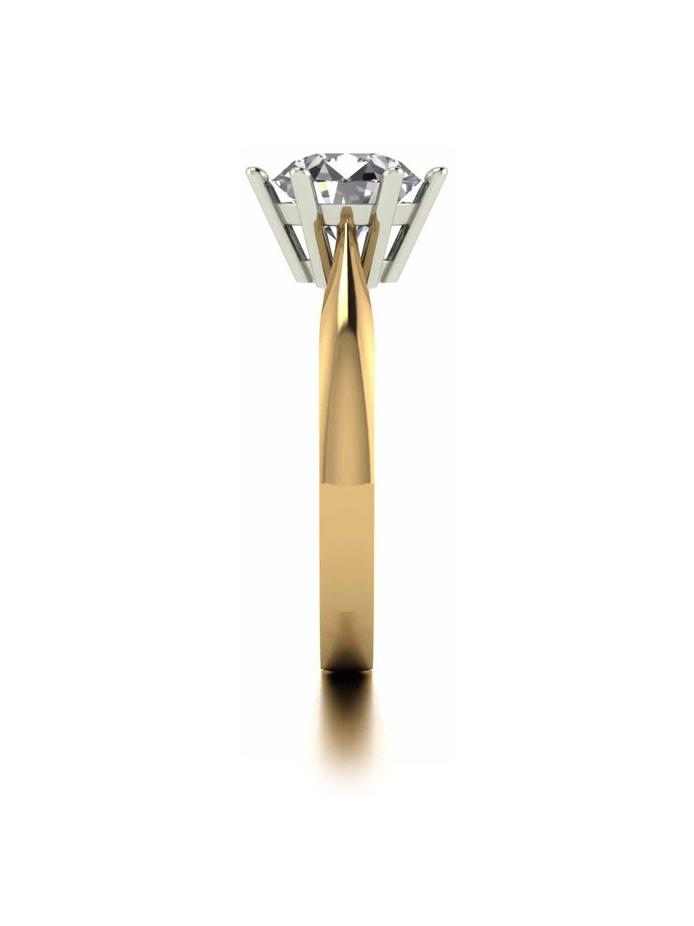 Image 3 of 5 of Moissanite 9ct Gold 1.50ct Eq Moissanite Solitaire Ring