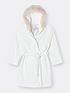  image of river-island-girls-river-hooded-dressing-gown-white