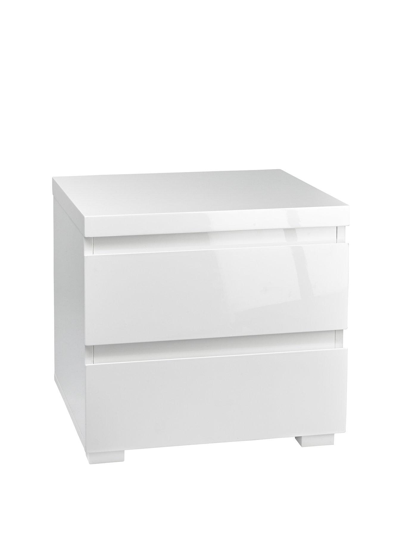 Product photograph of Lpd Furniture Puro 2 Drawer Bedside from very.co.uk