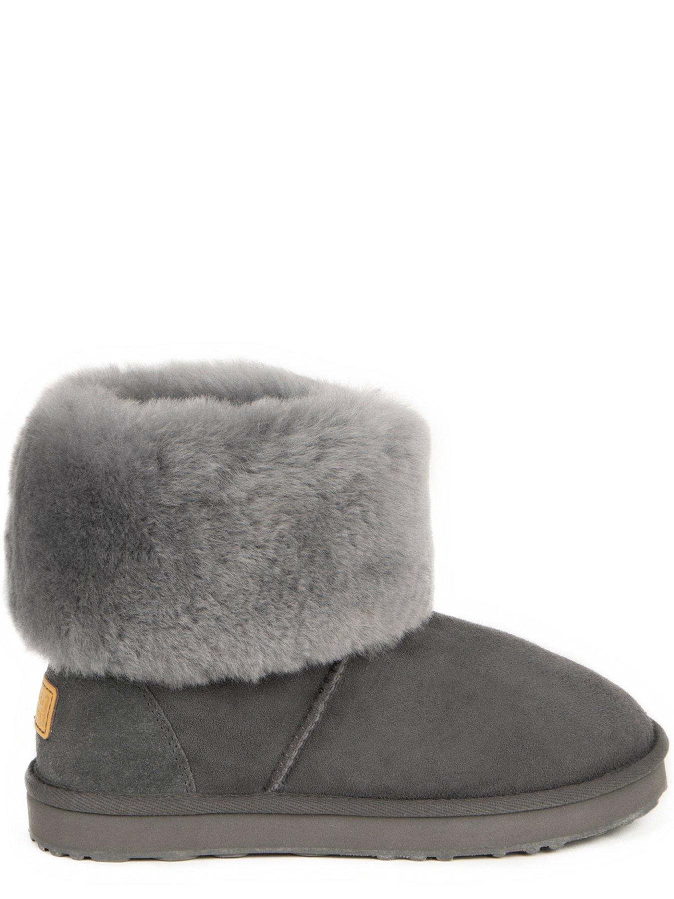 Ladies Cornwall Sheepskin Boot Granite