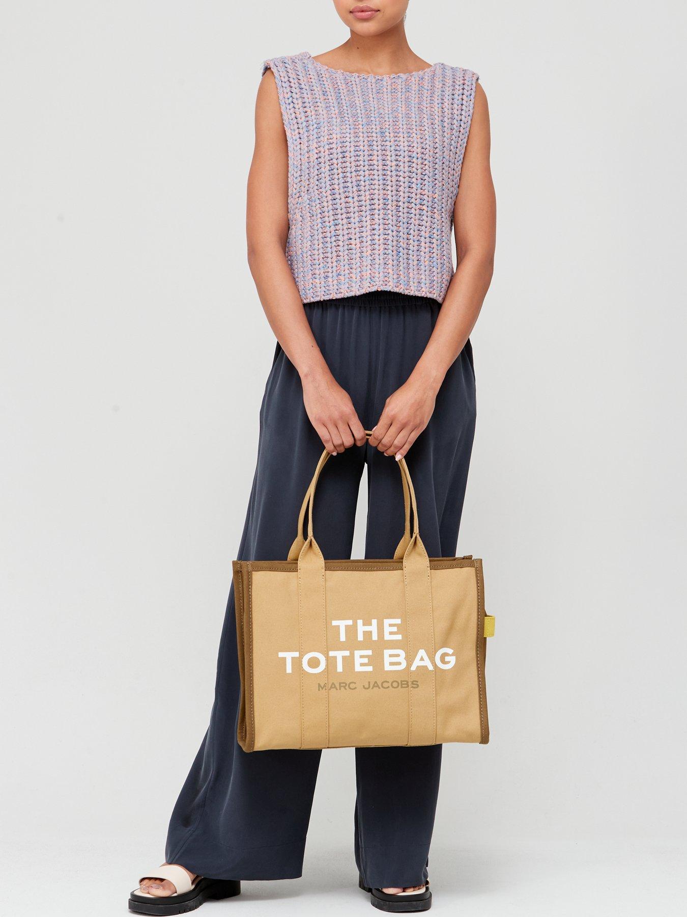 MARC JACOBS The Large Colourblock Canvas Tote Bag Khaki very.co.uk