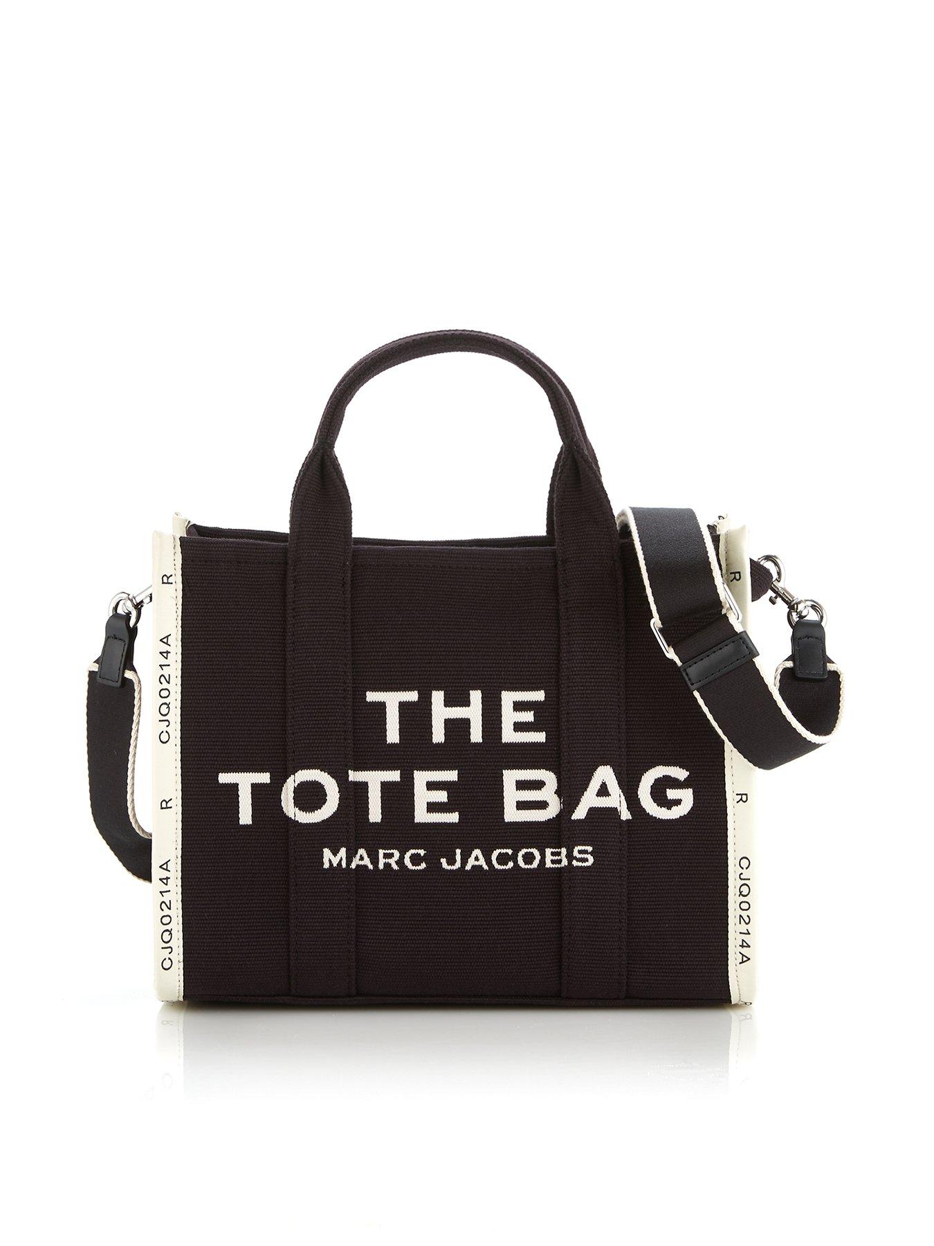 MARC JACOBS The Medium Jacquard Tote Bag - Black | very.co.uk