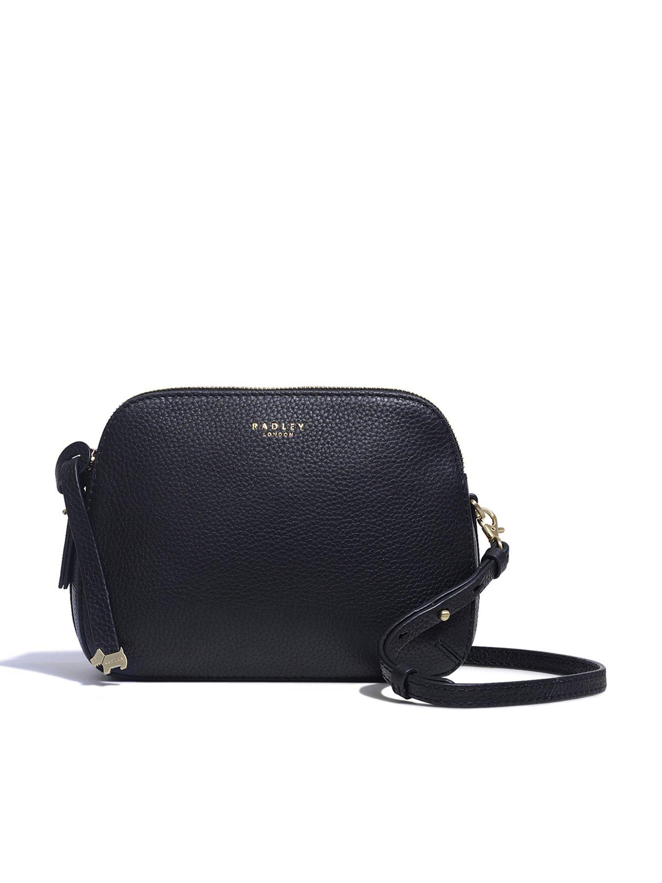 Radley Dukes Place Leather Medium Ziptop Crossbody Bag - Black | very.co.uk