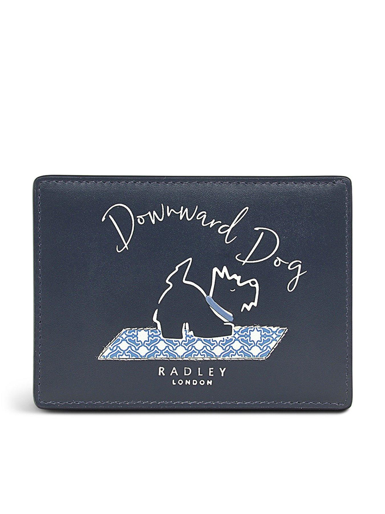  Yoga Dog Leather Small Cardholder - Ink