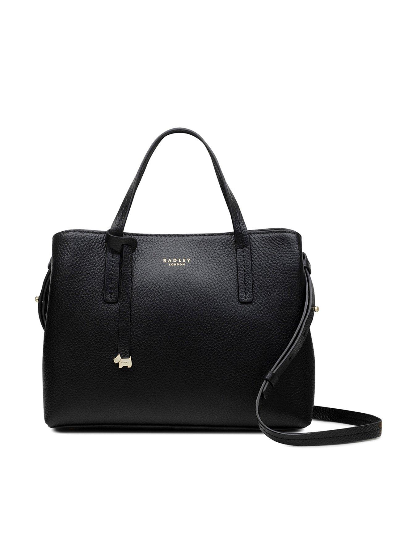 RADLEY Dukes Place pebbled leather compartment crossbody bag BLACK