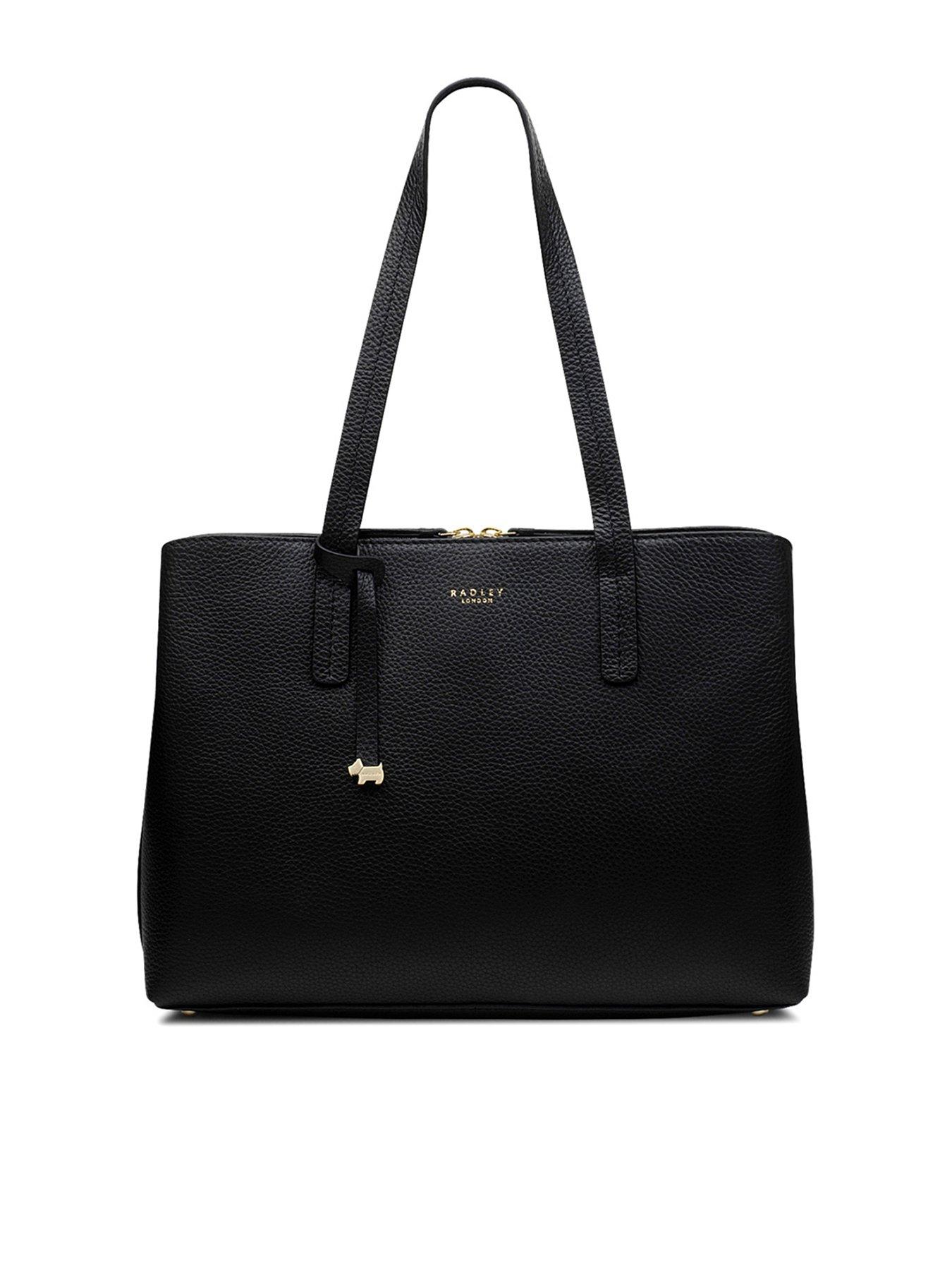 Radley Dukes Place Leather Large Ziptop Workbag Bag - Black | very