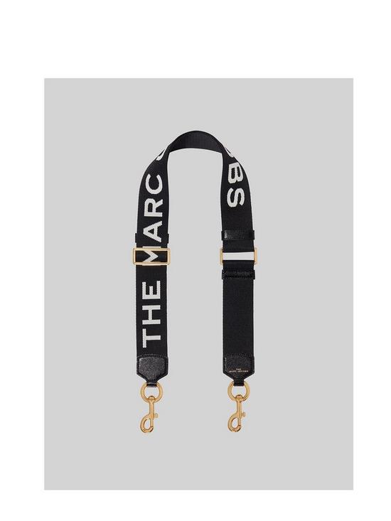 front image of marc-jacobs-the-marc-jacobs-logo-strap-black