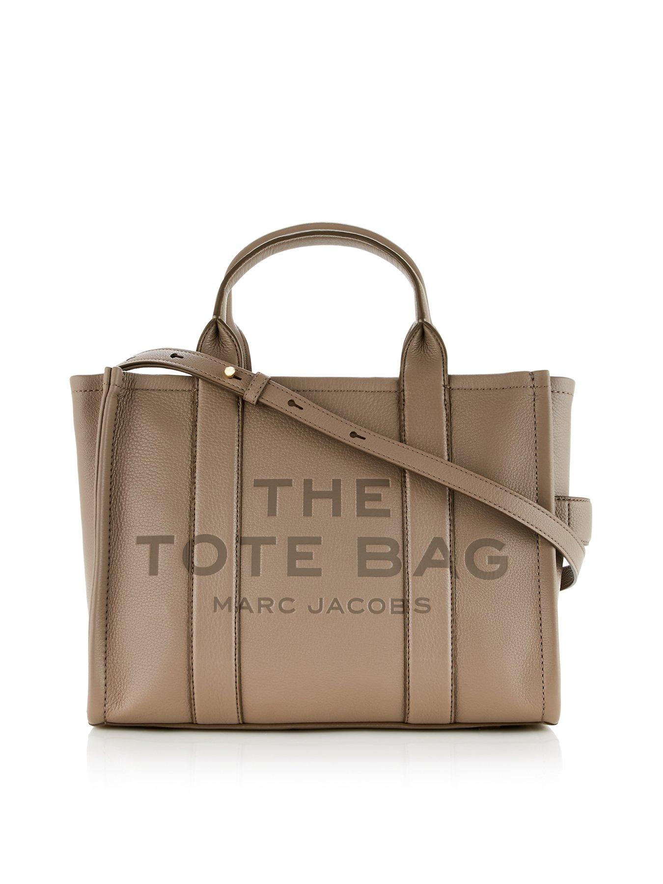 MARC JACOBS The Leather Medium Tote Bag - Stone | very.co.uk