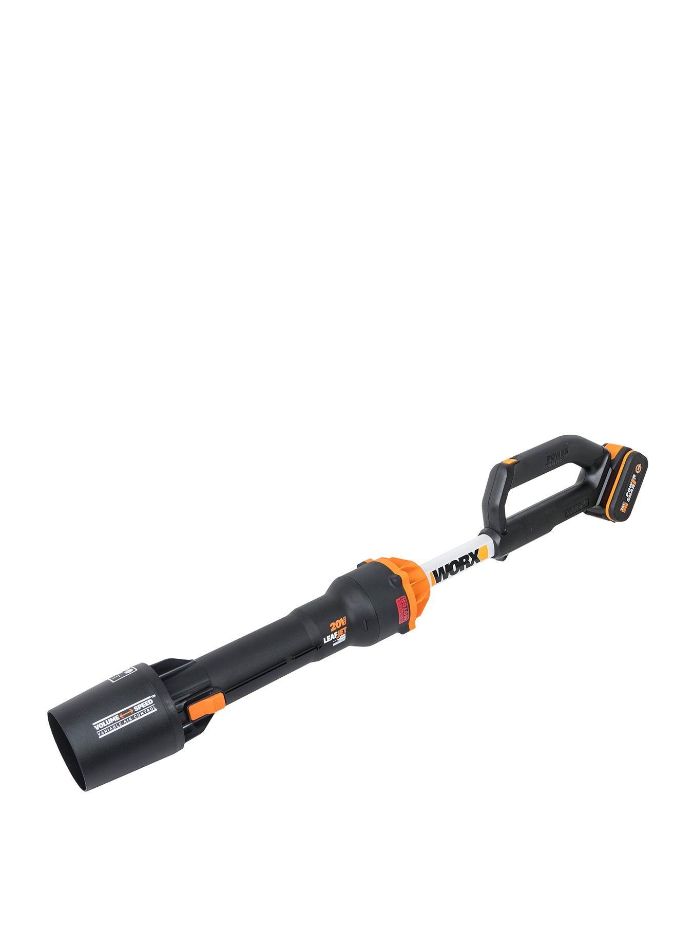 Product photograph of Worx 20v Cordless Leafjet Garden Blower With X1 4 0ah Battery Amp Charger from very.co.uk