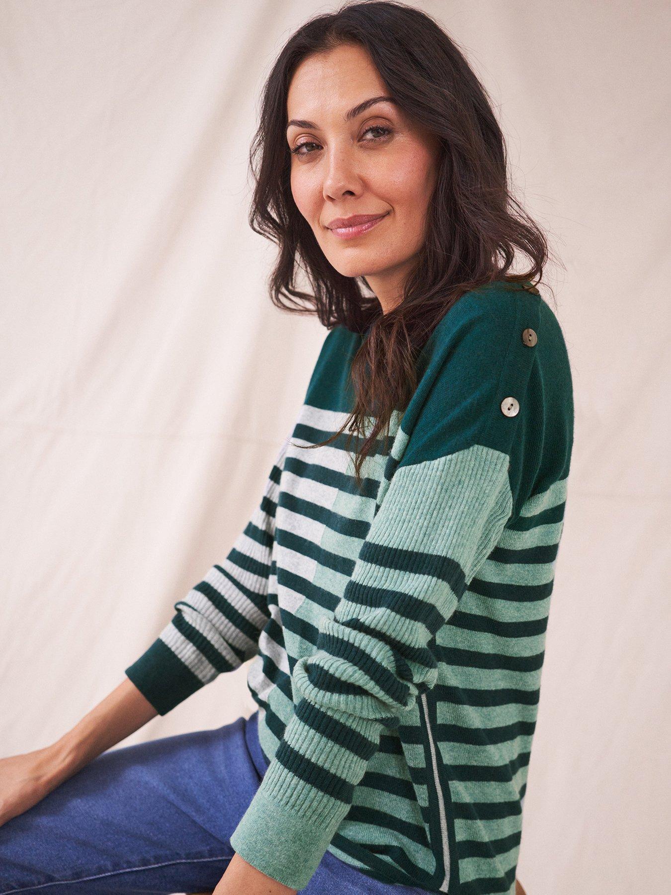 Knitwear Edie Stripe Knitted Jumper - Green