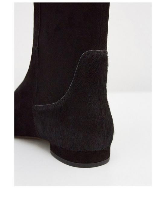 stillFront image of white-stuff-sofia-leather-stretch-high-leg-boot-black