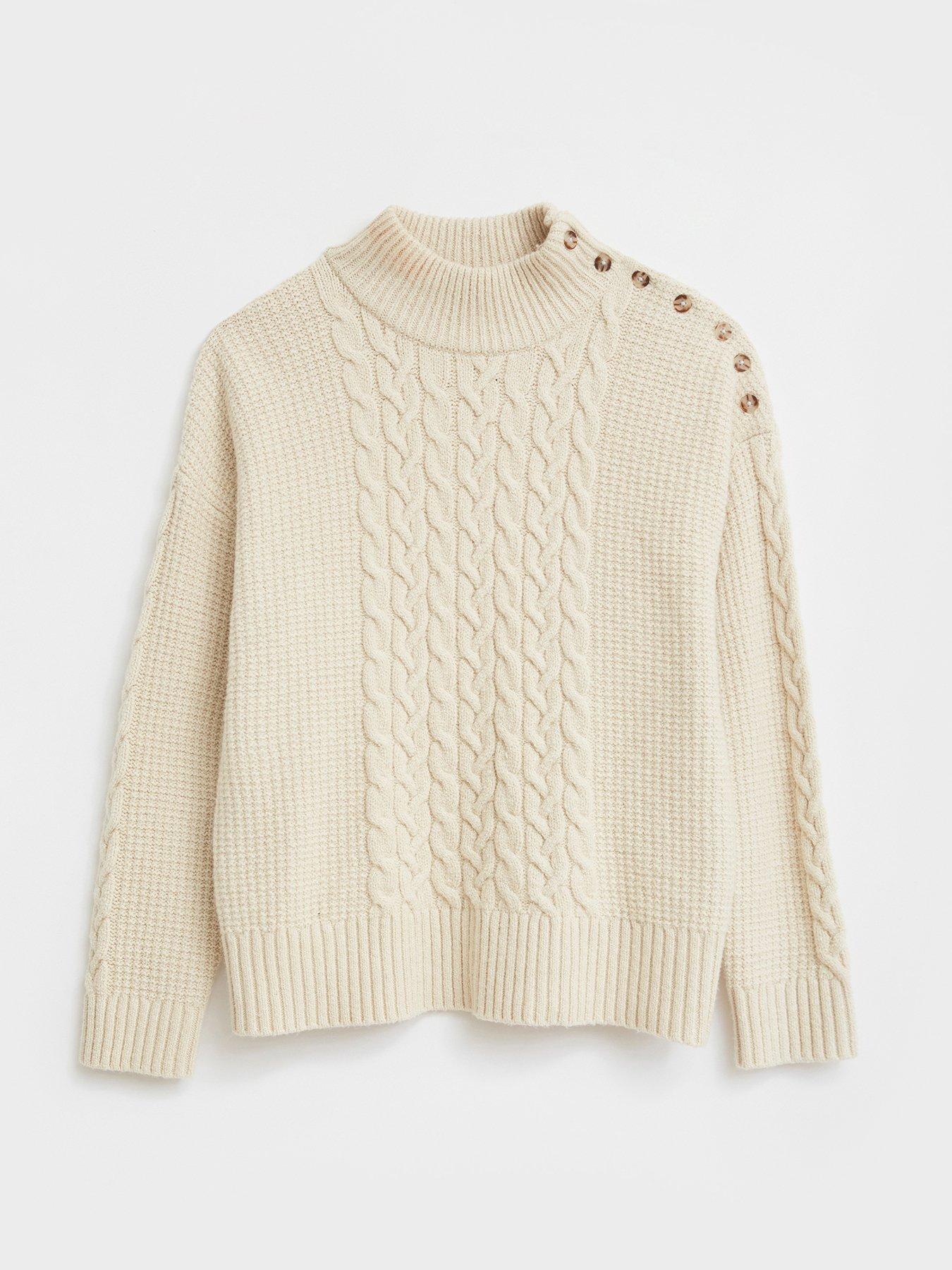 Women Clary Cable Knit Jumper - Ivory