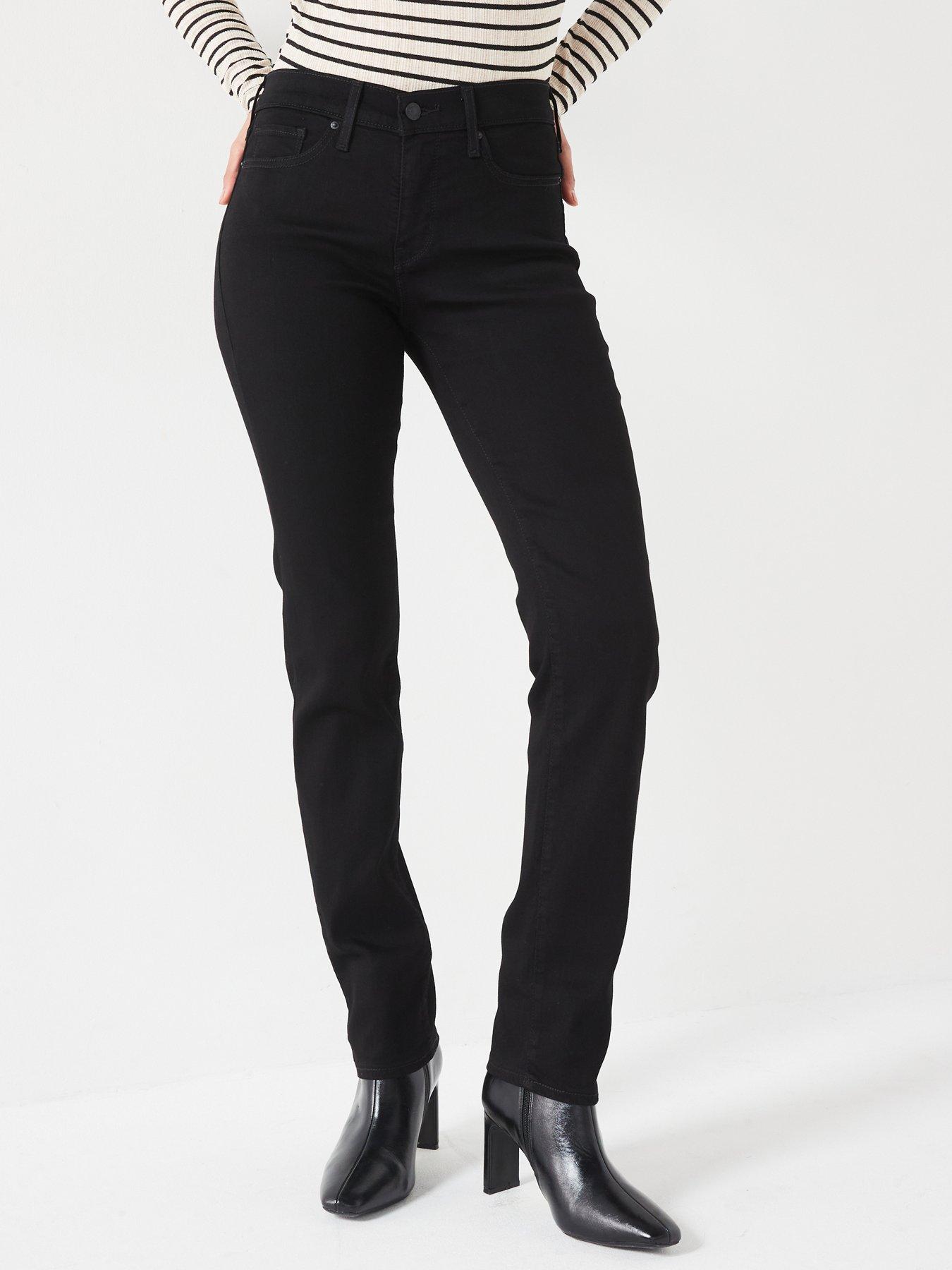 Mint Velvet Leather Look Leggings - Black