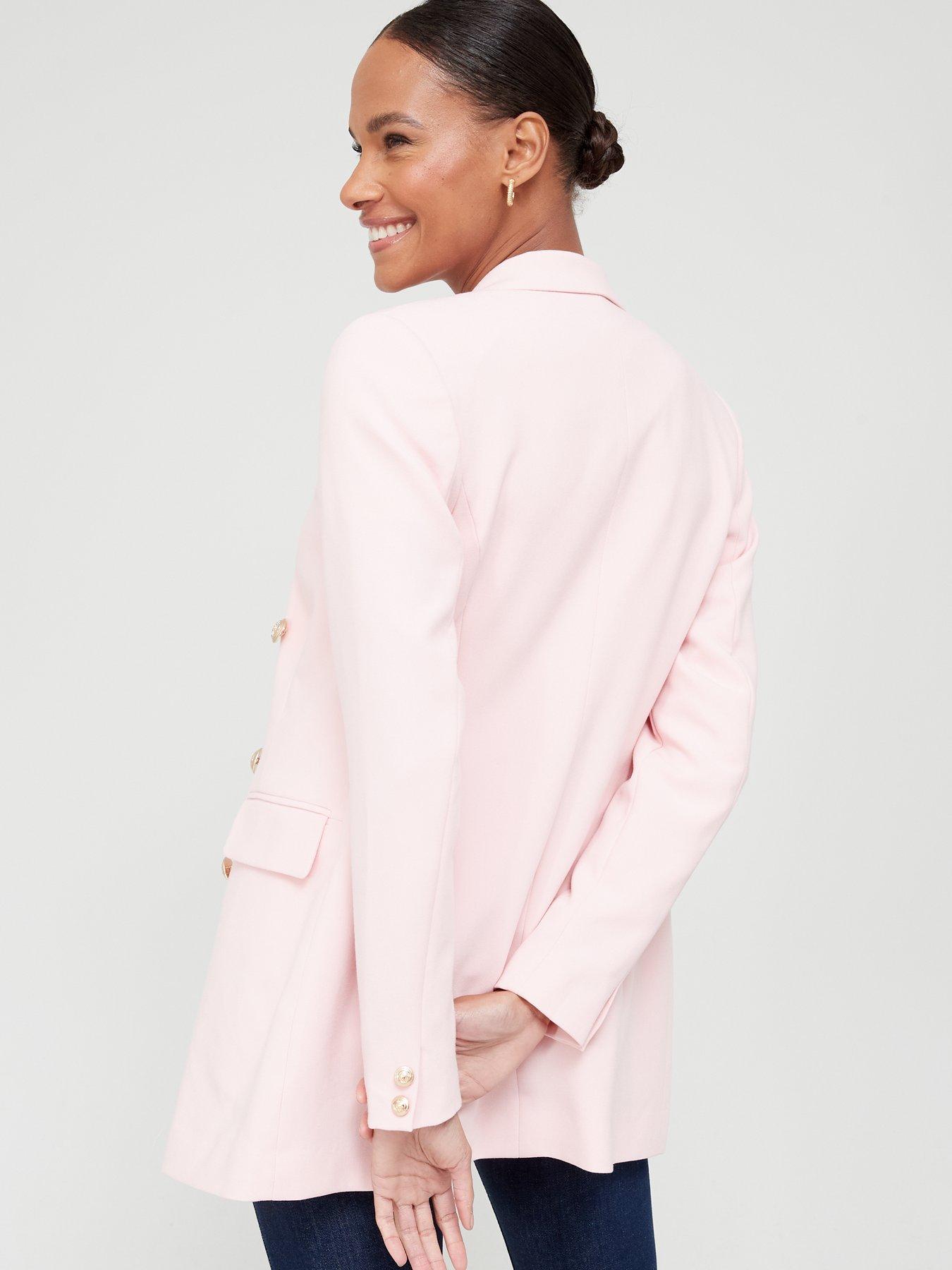 V by Very Longline Military Jacket - Pink | Very.co.uk