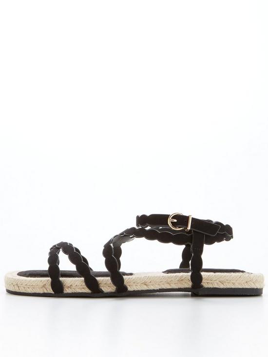 front image of v-by-very-strappy-espadrille-sandal-black