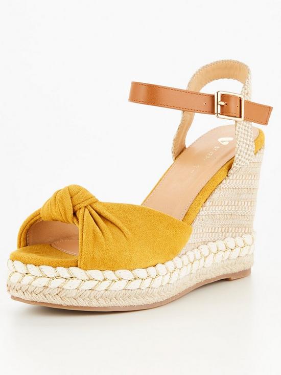 stillFront image of v-by-very-wide-fit-knot-wedge-sandal