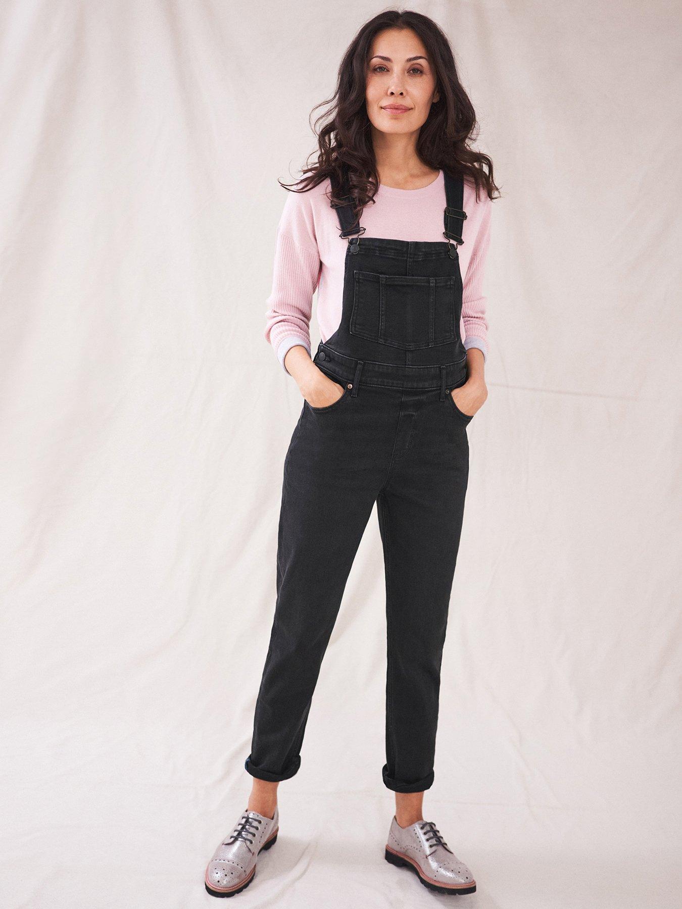 Women Isabelle Dungaree -washed Blk