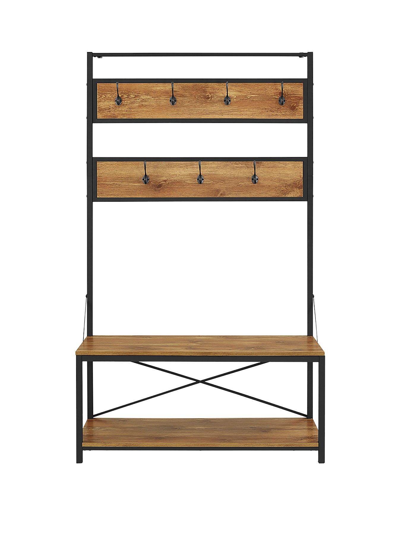 Lisburn Designs Munro Hall Bench Coat Stand - Reclaimed Wood | very.co.uk