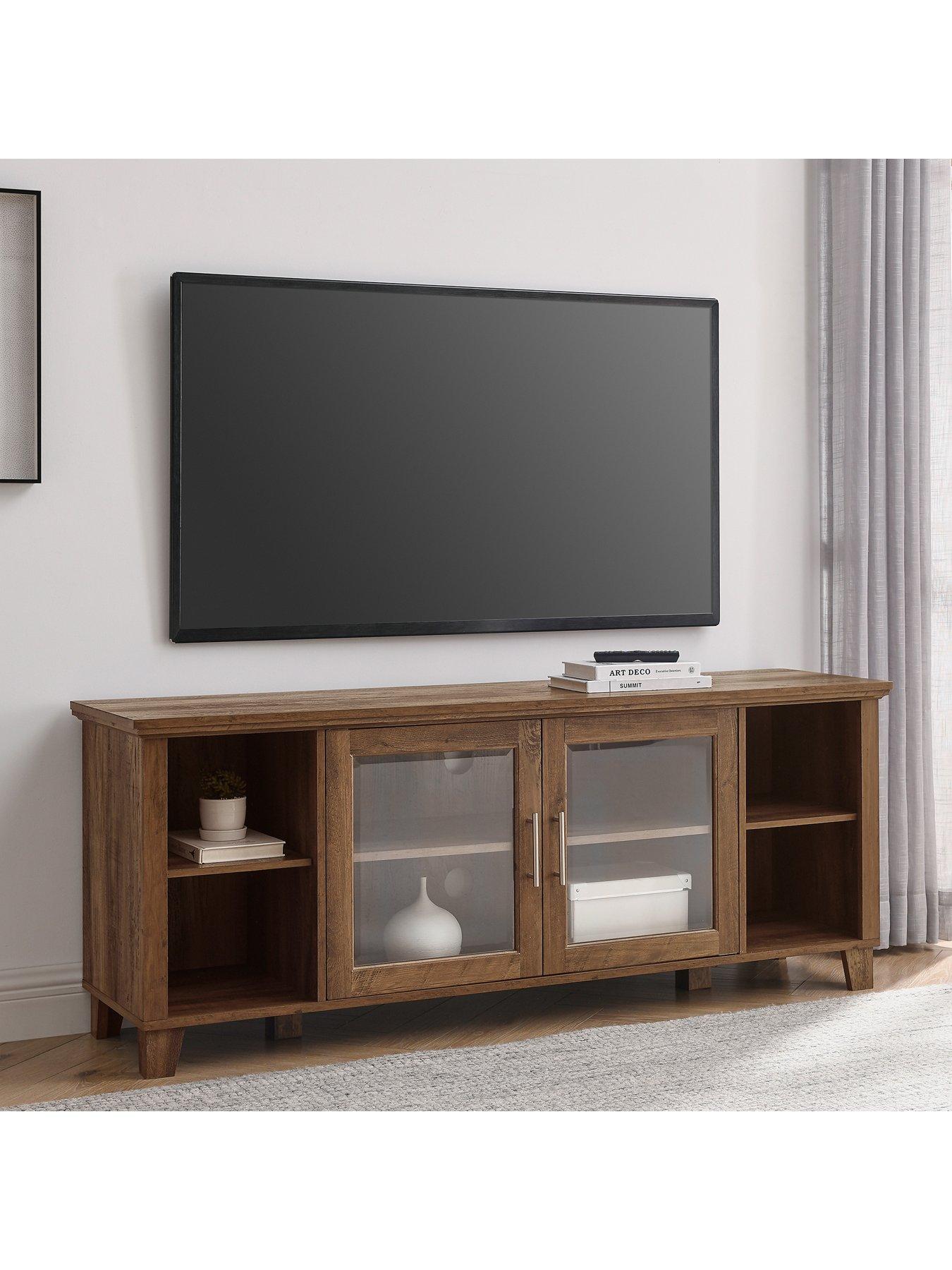 Details about   40" TV Stand Entertainment Center Media Console Wood Storage Furniture Gray New 