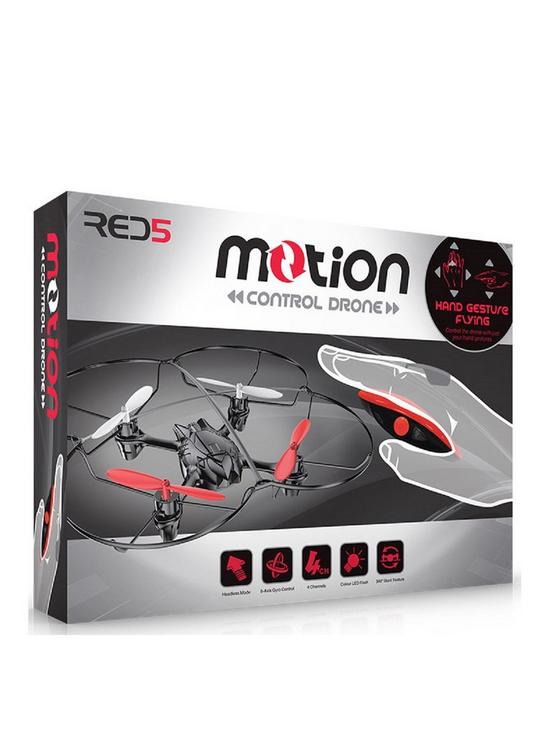 front image of motion-control-quadcoptor-red-edition