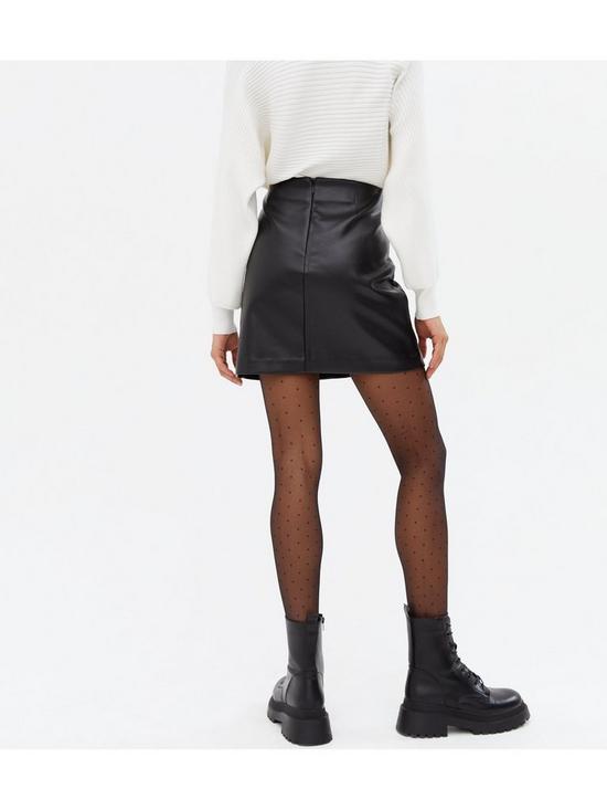 stillFront image of new-look-pu-mini-skirt-black