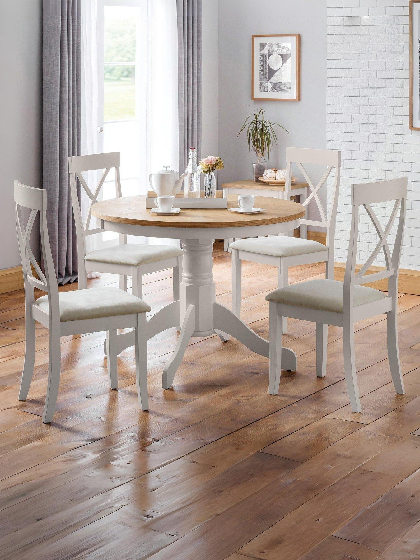 Julian Bowen Davenport Set of 2 Dining Chairs - Grey