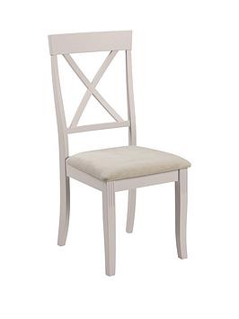 Product photograph of Julian Bowen Davenport Set Of 2 Dining Chairs - Grey from very.co.uk