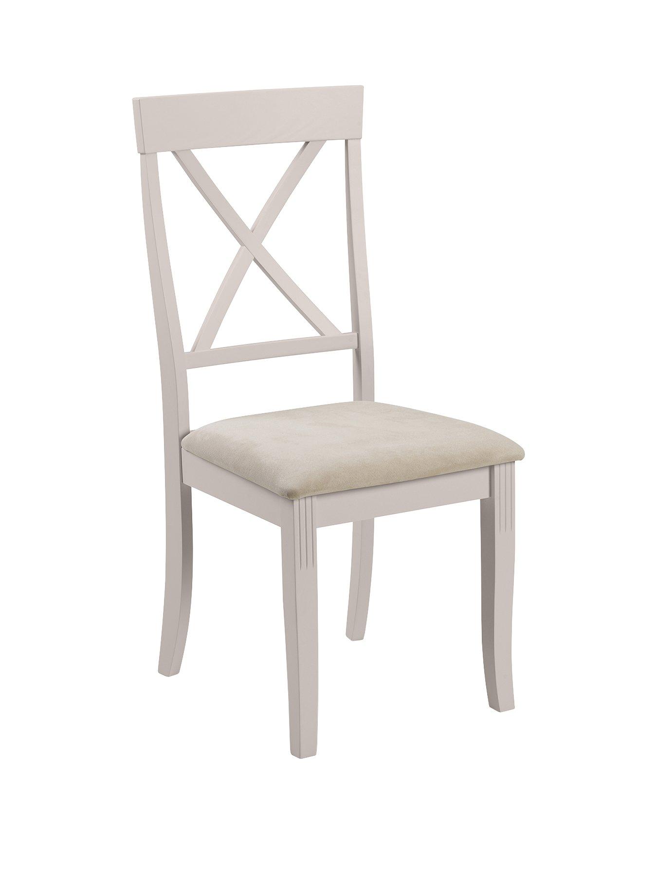 Julian Bowen Davenport Set of 2 Dining Chairs - Grey | Very.co.uk