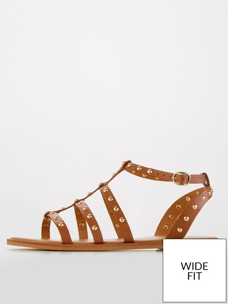v-by-very-wide-fit-leather-studded-gladiator-sandal-tannbsp